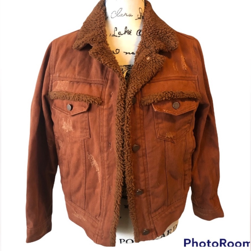 Rust brown jean jacket